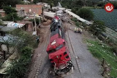 ببینید؛ اولین تصاویر از خروج مرگبار قطار از ریل در مکزیک