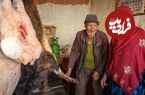 ببینید؛ غذای روستایی در افغانستان؛ پخت نان تازه و چپلی کباب توسط زوج مسن