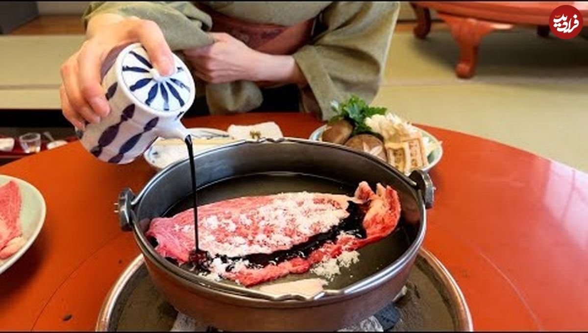 ببینید؛ غذای خیابانی در ژاپن؛ پخت غذای 250 دلاری با گوشت گاو در ماتسوساکا