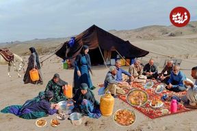 ببینید؛ غذای روستایی در ایران؛ پخت کله پاچه توسط سه بانوی عشایر در طبیعت