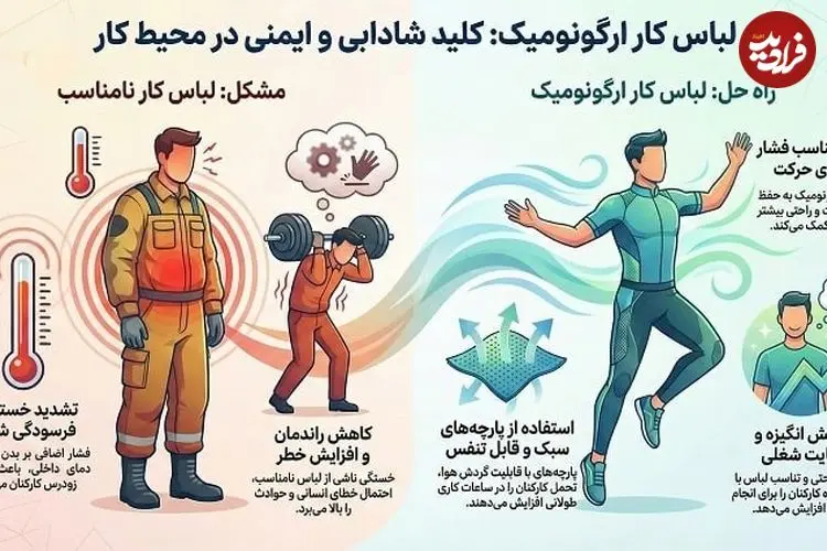 تأثیر انتخاب صحیح انواع لباس کار بر سلامت و راندمان کارکنان