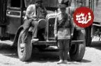 عکس| سفر به ایران قدیم؛ کامیون‌های «سربازگیری» در نزدیکی تبریز؛ 92 سال قبل