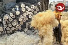 ببینید| مراحل تولید انبوه پوشال کولر آبی در کارگاهی در پاکستان