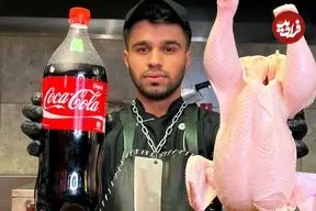 ببینید| غذای خیابانی در ایران؛ پخت مرغ شکم پر به روشی خلاقانه