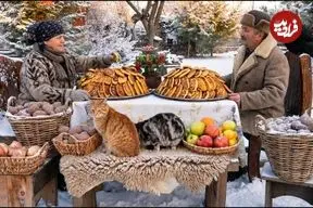 ببینید| غذای روستایی در آذربایجان؛ پخت پای سنتی با گوشت گاو و سیب زمینی