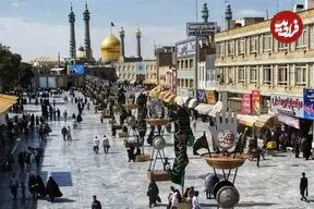 عکس| سفر به ایران قدیم؛ منظرۀ «پل علیخانی و ورودی بازار قم» در زمان ناصرالدین شاه