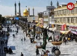 عکس| سفر به ایران قدیم؛ منظرۀ «پل علیخانی و ورودی بازار قم» در زمان ناصرالدین شاه