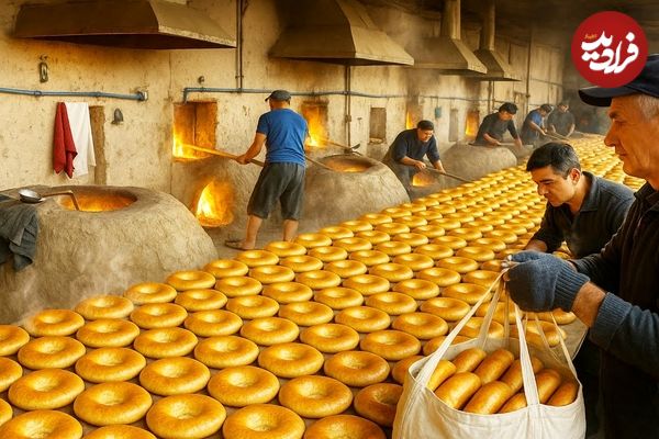 ببینید؛ غذای خیابانی در ازبکستان؛ پخت نان سنتی در تنورهای گِلی در شهر سمرقند