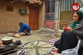 ببینید| غذای روستایی در ایران؛ پخت آش کشک سنتی توسط زوج روستایی