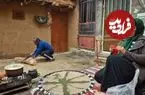 ببینید| غذای روستایی در ایران؛ پخت آش کشک سنتی توسط زوج روستایی