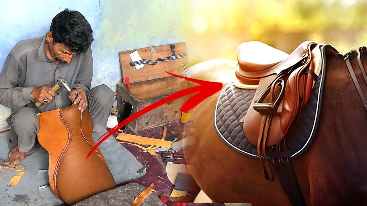 (ویدئو) چگونه زین های اسب دست ساز انگلیسی در پاکستان ساخته می شوند؟