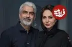 تصویر| چهره روز؛ عکس یادگاری «مهدی پاکدل و رعنا آزادی ور» در حاشیه نمایش آرش