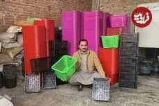 ببینید| فرآیند شگفت انگیز بازیافت باتری های پلاستیکی و تولید جعبه میوه با آنها