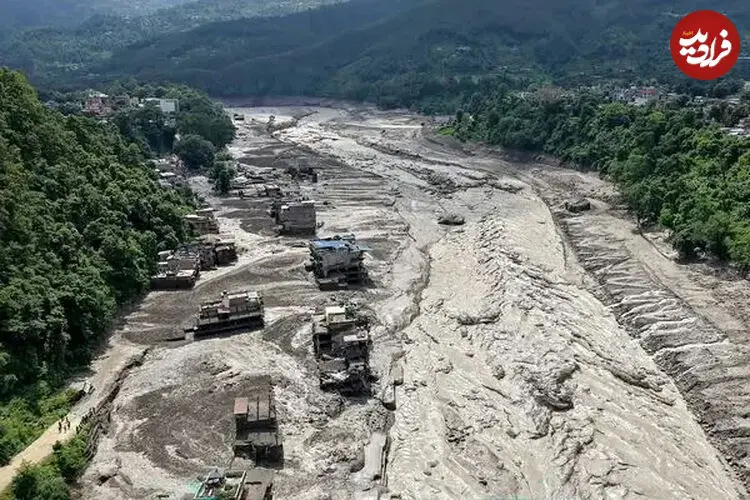 ببینید| لحظات دلهره‌آور رانش عظیم زمین در نپال