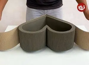 ببینید| آموزش ساخت یک گلدان متفاوت با سیمان و مقوا به روش استاد چینی