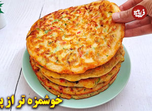 (ویدئو) خوشمزه تر از پیتزا؛ طرز تهیه یک غذای خوشمزه با تخم مرغ و آرد