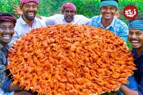 ببینید؛ غذای روستایی در هند؛ پخت یک غذای سنتی با 500 بلدرچین