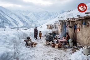 ببینید؛ غذای روستایی در افغانستان؛ پخت یک غذای محلی با مرغ و سیب زمینی در غار