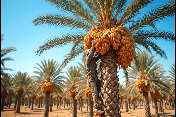 ببینید؛ چگونه کشاورزان کشورهای مختلف جهان هزاران تن خرما را برداشت می کنند؟