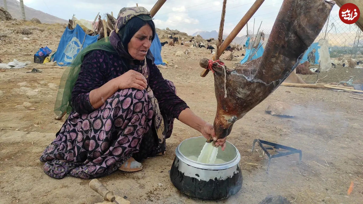 (ویدئو) عشایر ایرانی چگونه دوغ و کره را به روش سنتی آماده می کنند؟ 