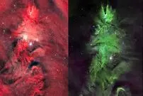 عکس| درخشش درخت کریسمس در دل فضا