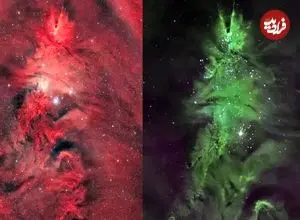 عکس| درخشش درخت کریسمس در دل فضا