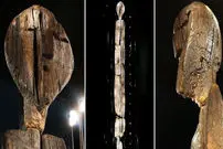 عکس| مجسمه باستانی Shigir Idol؛ تندیس چوبی که دو برابر اهرام مصر، قدمت دارد