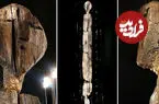 عکس| مجسمه باستانی Shigir Idol؛ تندیس چوبی که دو برابر اهرام مصر، قدمت دارد