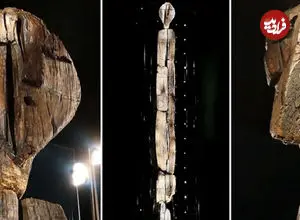 عکس| مجسمه باستانی Shigir Idol؛ تندیس چوبی که دو برابر اهرام مصر، قدمت دارد