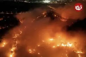 ببینید| انفجار خط لوله همه‌جا را شعله‌ور کرد