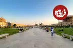 عکس| سفر به عصر قاجار؛ تصویری رنگی شده از «میدان نقش جهان» اصفهان