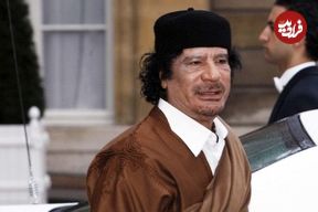 عکس؛ سفر در زمان؛ «معمر قذافی در کنار دختر و همسر دوم اش»؛ سال 1368
