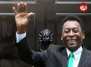 عکس| سفر در زمان؛ «پله» در حال بریدن کیک عروسی اش؛ سال 1338