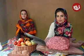 ببینید| غذای روستایی در ایران؛ پخت دلمه بادمجان و گوجه فرنگی 