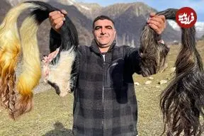 ببینید| غذای روستایی در آذربایجان؛ پخت دم گاو در دیگ سفالی و روی آتش