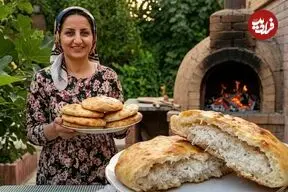 ببینید| غذای روستایی در ایران؛ پخت نان نارگیلی در روستایی زیبا