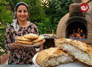 ببینید| غذای روستایی در ایران؛ پخت نان نارگیلی در روستایی زیبا