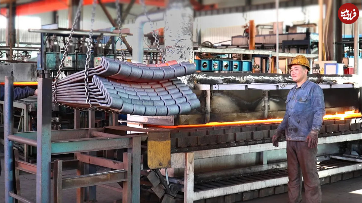 (ویدئو) فرآیند تولید انبوه فنرهای خودرو در یک کارخانه بزرگ چینی