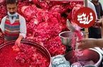 ببینید؛ غذای خیابانی در پاکستان؛ تهیه آب انار در کراچی