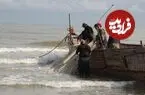عکس| سفر زمان؛ «ماهیگیران گیلانی» در ساحل بندرانزلی؛ سال 1313 شمسی