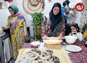 ببینید| غذای روستایی در ایران؛ پخت کباب کوبیده و تهیه نان به روش سنتی