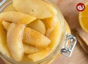 طرز تهیه کمپوت سیب خانگی بدون مزه آهنی قوطی‌های شرکتی