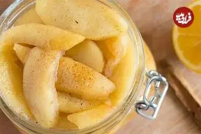 طرز تهیه کمپوت سیب خانگی بدون مزه آهنی قوطی‌های شرکتی