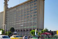 عکس؛ تهران قدیم؛ ساختمان در حال احداث شرکت مخابرات در میدان توپخانه؛ سال 47
