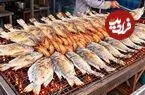 ببینید| غذای خیابانی در تایلند؛ مراحل دیدنی کباب کردن ماهی و میگو روی آتش در بانکوک