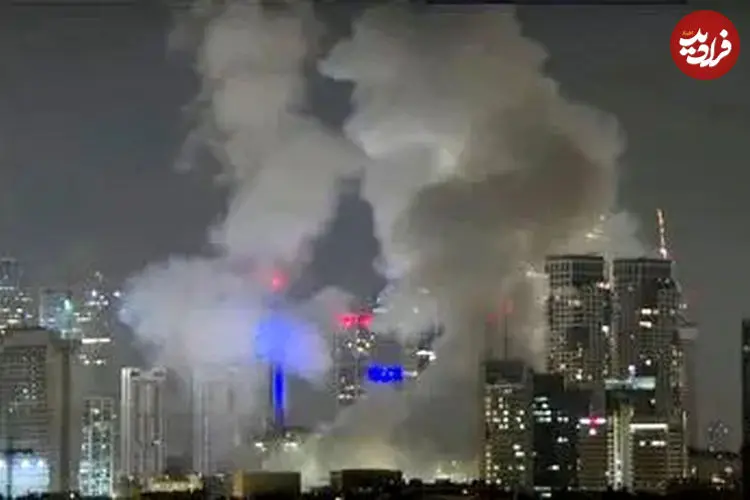 تصاویری از موشک‌های ایران در آسمان تل‌آویو