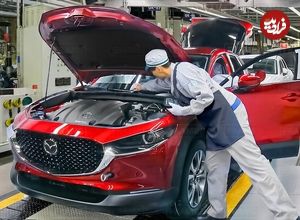 ببینید| نگاهی به خطوط تولید خودروهای مزدا MX-5 و شاسی‌بلند CX