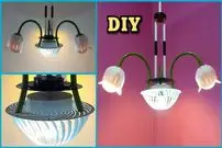 ببینید| نحوه ساخت یک لوستر زیبا با لوله PVC و لامپ LED و به روش استاد اندونزیایی