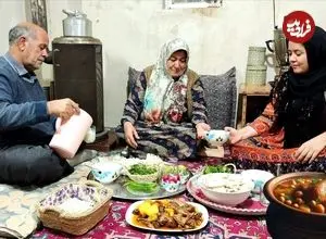 ببینید| غذای روستایی در ایران؛ پخت آبگوشت با اردک و تهیه خوراک با جگر مرغ