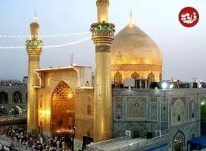 عکس| سفر زمان؛ زائران در کنار ضریح امام علی (ع) در شهر نجف در دوران قاجار